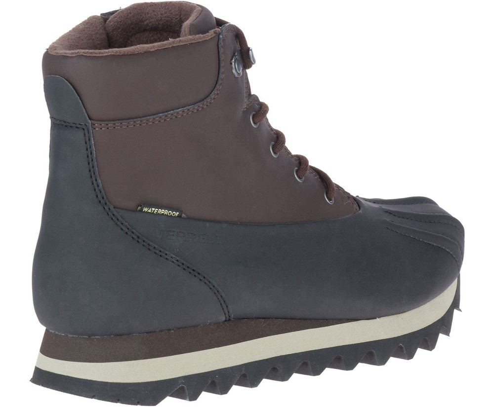 Botas Homem - Merrell Alpine Brevig Polar Waterproof - Marrom/Pretas - DFL583061
